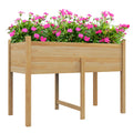 EasyComfort Orto Rialzato with 2 Fori di Drenaggio e Sacca in Tessuto non Tessuto, in Legno di Abete, 115x55x80 cm
