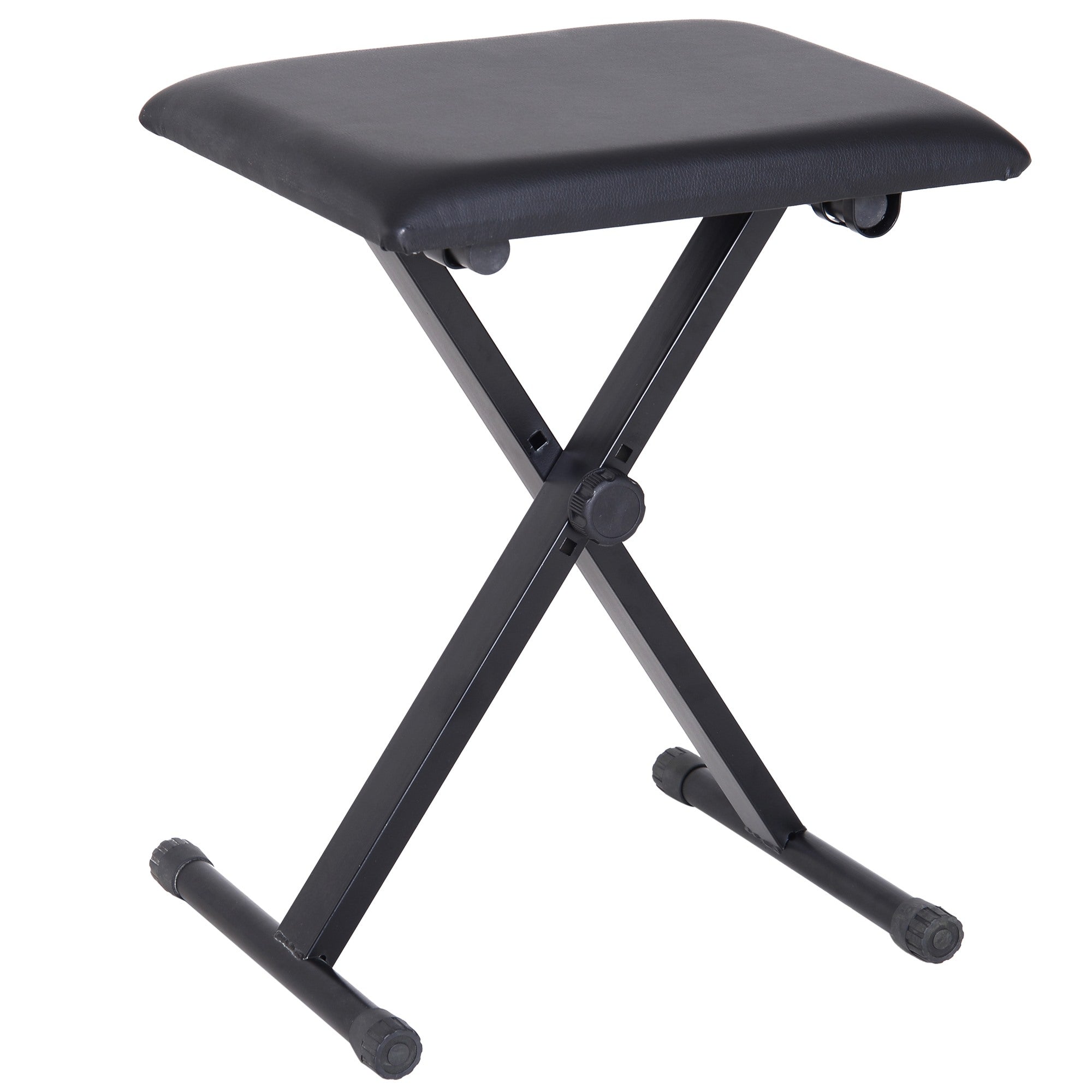 Easycomfort Panca per Pianoforte Imbottita Altezza Regolabile Pieghevole Antiscivolo, black, 39x29x47cm