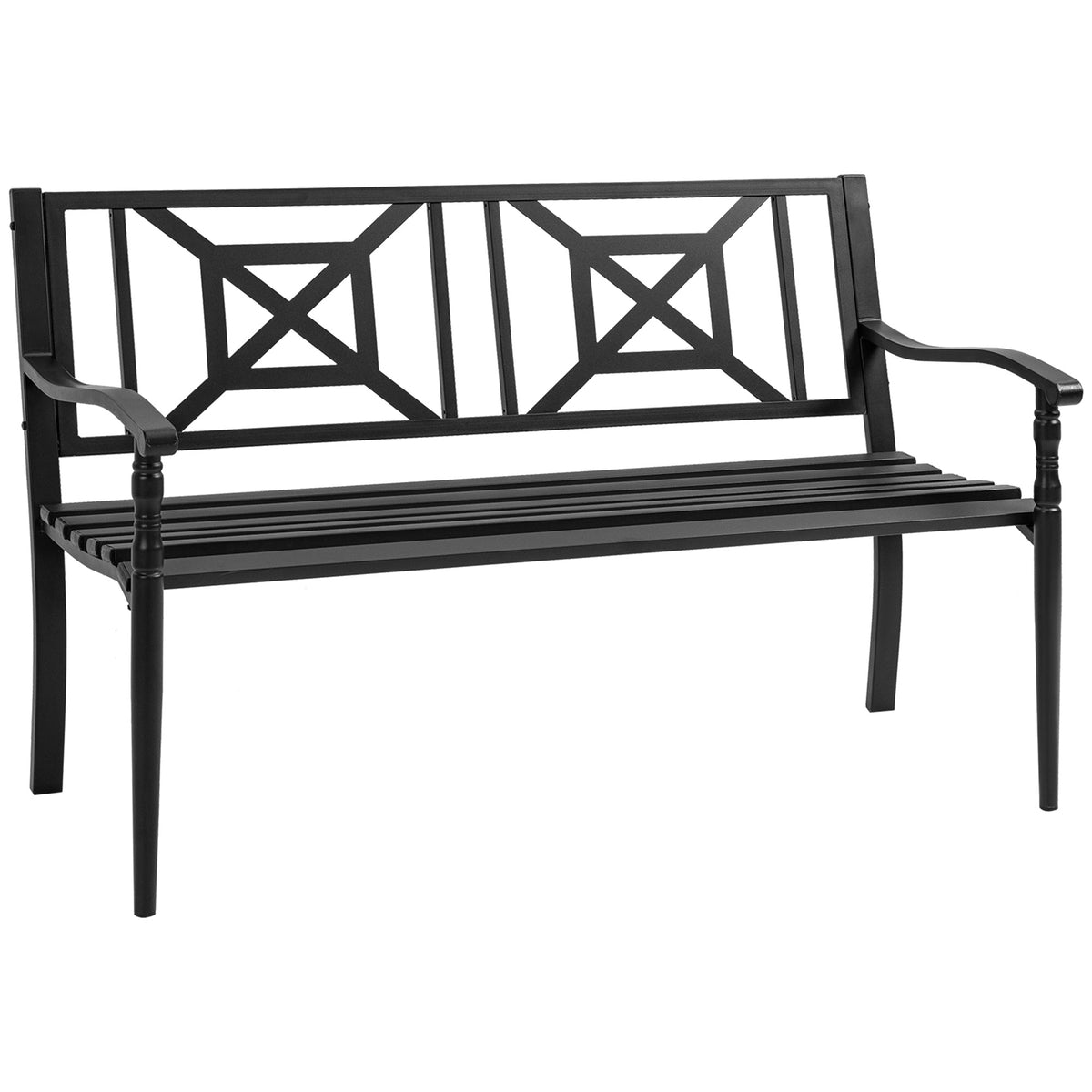 EasyComfort tuinbank staal zwart 2-zits