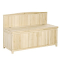 EASYCOMFORT Wooden Garden Bench Outdoor Container with Backrest