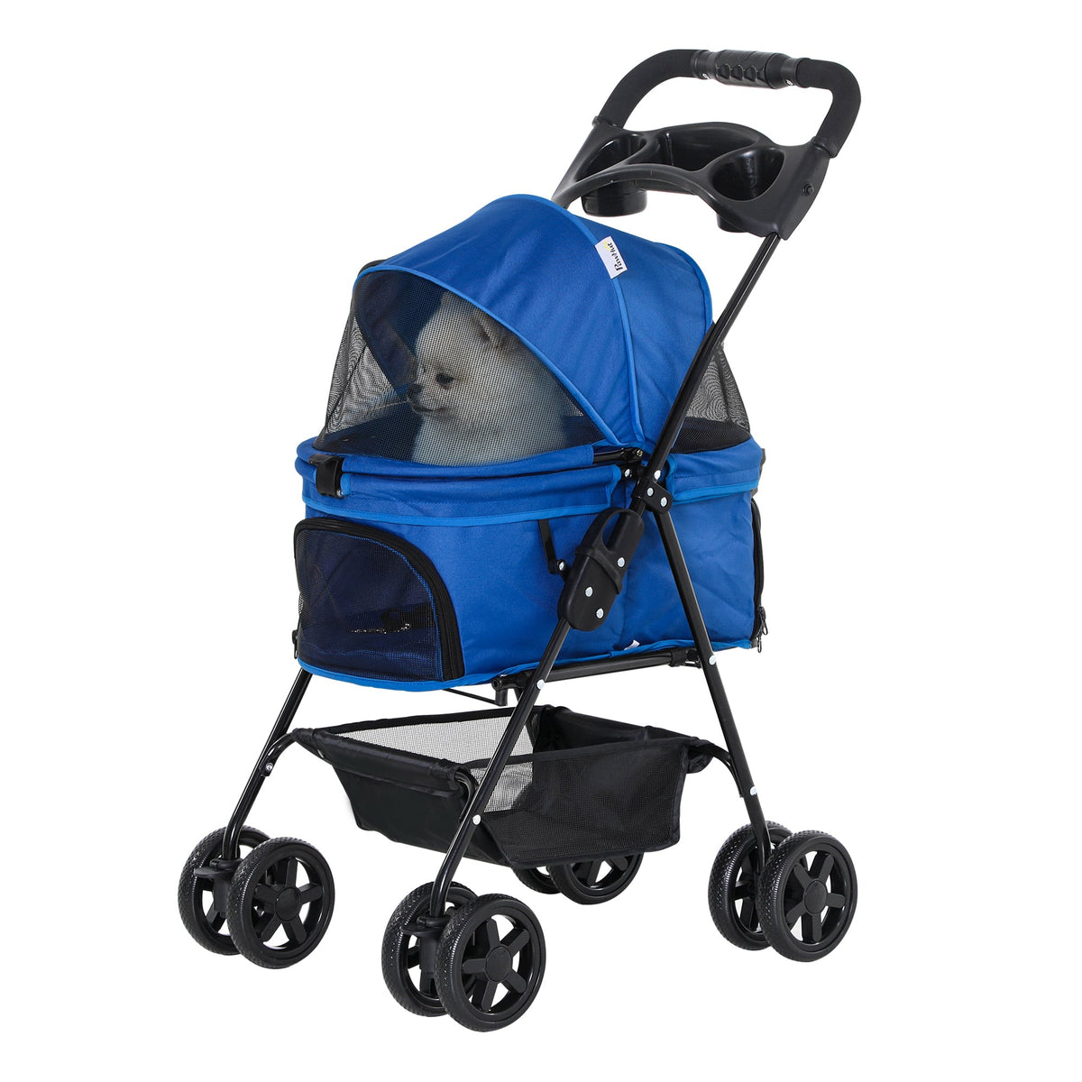 EASYCOMFORT Vouwbare hondenbuggy, blauw