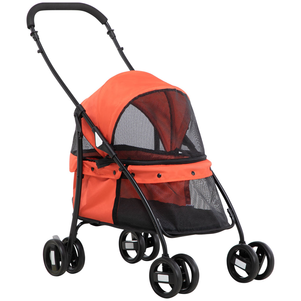 EasyComfort hondenbuggy inklapbaar rood/zwart