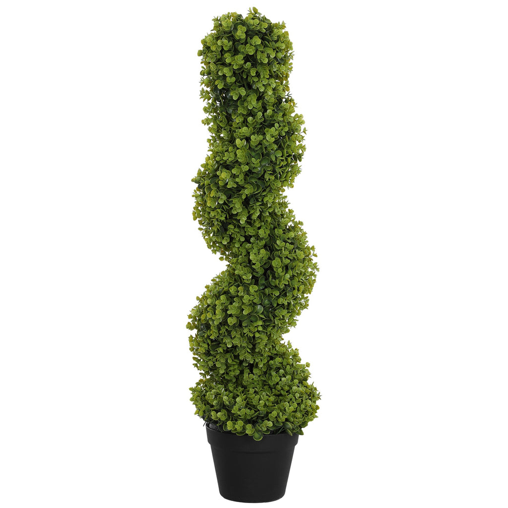 EasyComfort Eucalyptus spiraal kunstplant 90 cm met pot