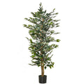 EasyComfort Pianta Finta di Ficus Alta 150cm, Decorazione per Interno ed Esterno with Vaso Incluso