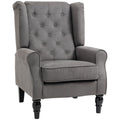 EasyComfort Franse-stijl fauteuil 74x86x102 cm grijs