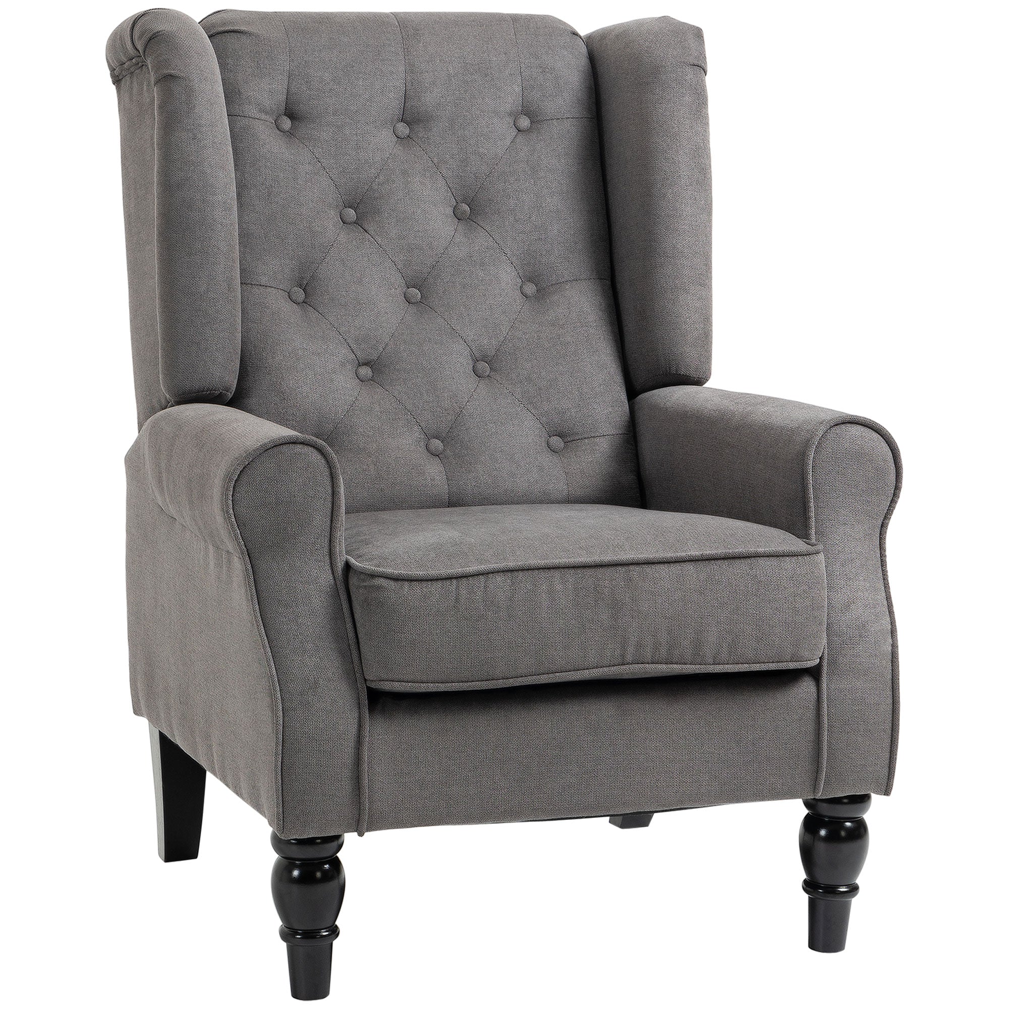 EasyComfort Franse-stijl fauteuil 74x86x102 cm grijs