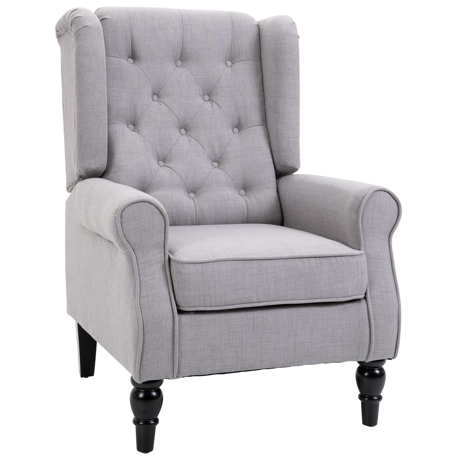 EasyComfort grijze fauteuil in Franse stijl