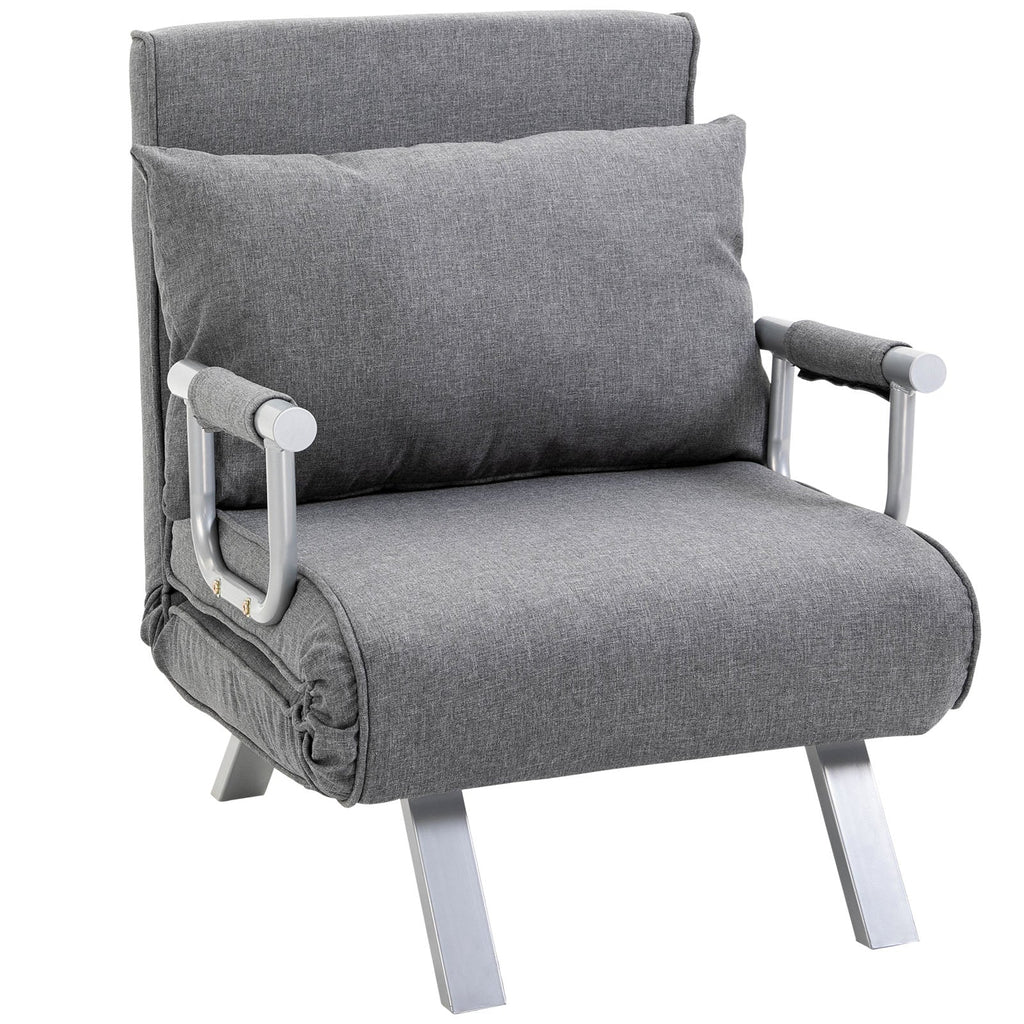 EasyComfort slaapfauteuil 1-persoons lichtgrijs