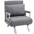 EasyComfort slaapfauteuil 1-persoons lichtgrijs