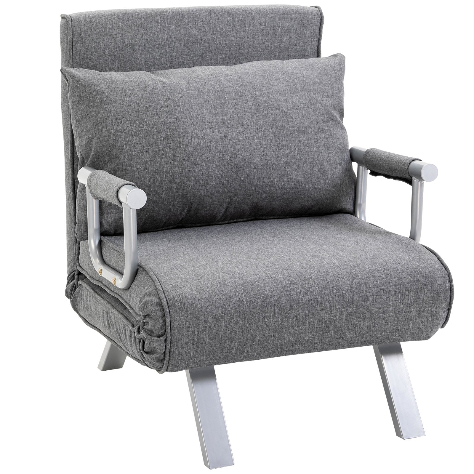 EasyComfort slaapfauteuil 1-persoons lichtgrijs