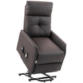 EasyComfort Relaxfauteuil met opsta‑functie en 8‑punts massage, bruin