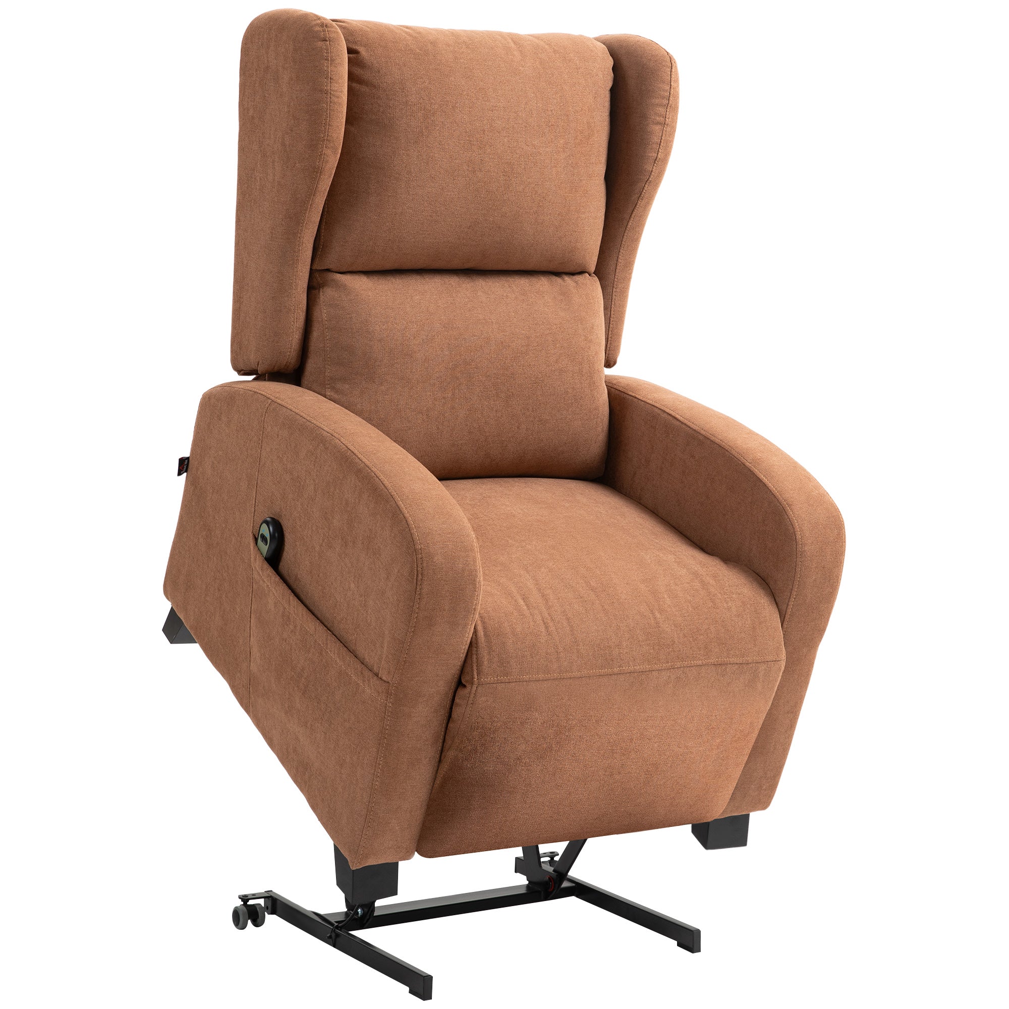 EasyComfort Relax opsta-fauteuil fluweel donkerbruin