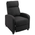 Easycomfort Poltrona Relax Imbottita with Schienale Reclinabile 135° e Poggiapiedi Estraibile, in Lino black, 69x87x100.5cm