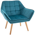 EasyComfort Scandinavische fauteuil fluweel petrol