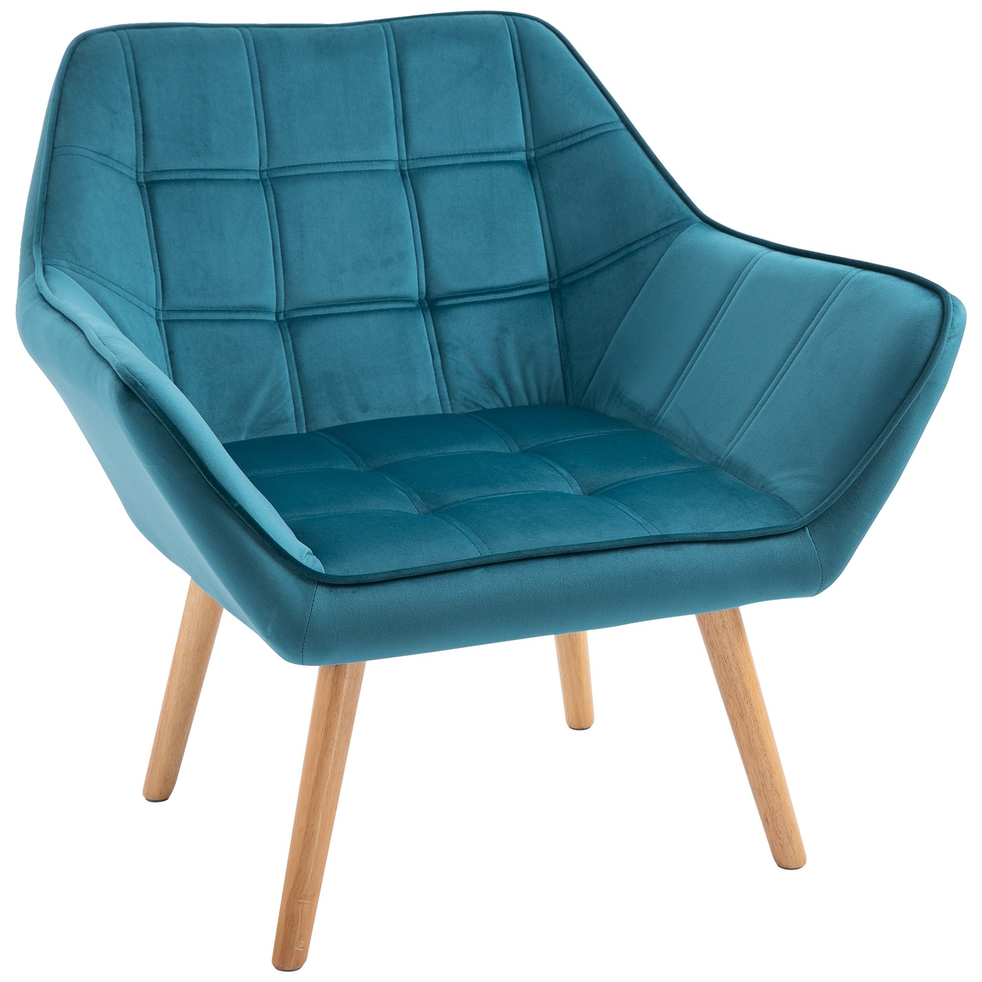 EasyComfort Scandinavische fauteuil fluweel petrol