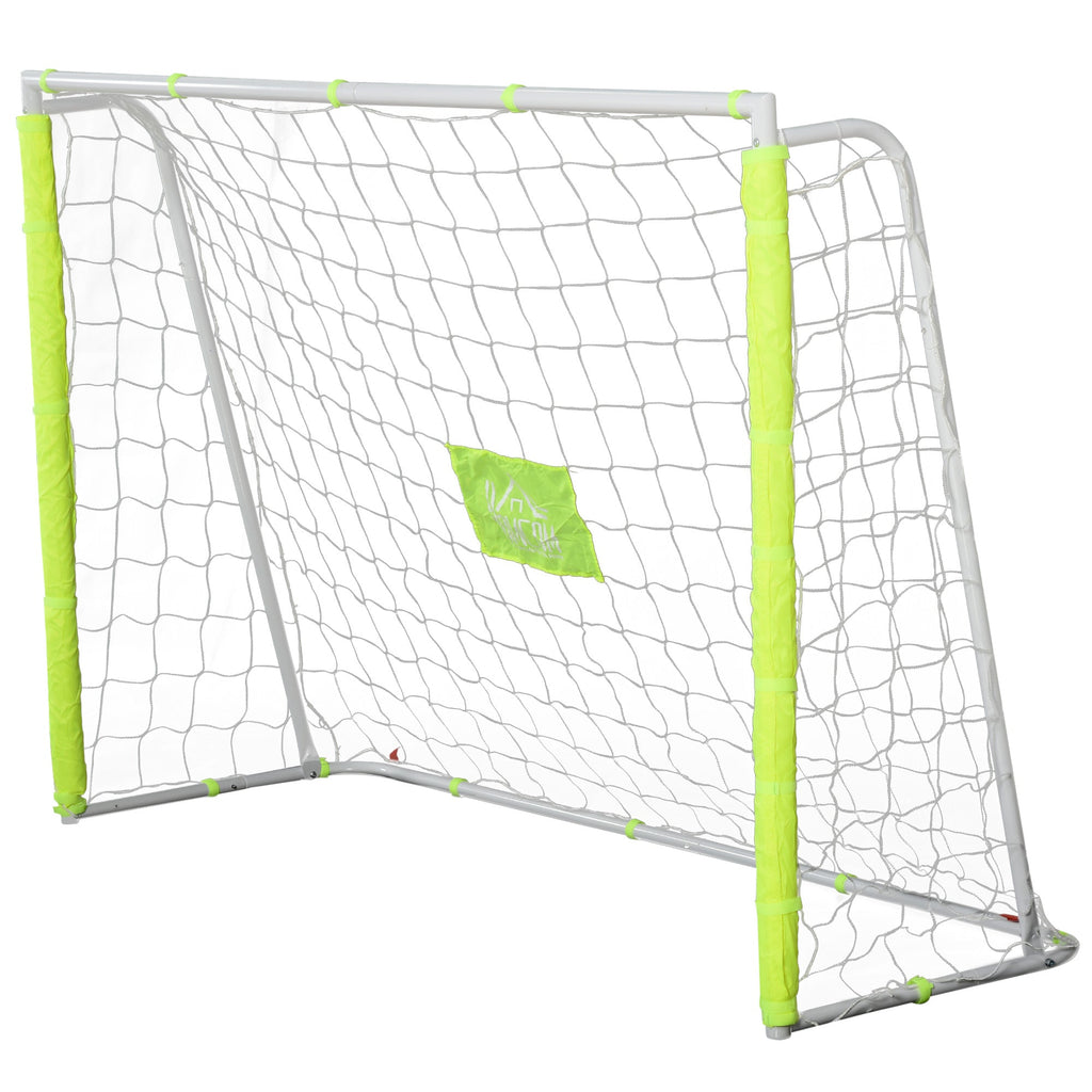 EasyComfort Porta da Calcio per Adulti e Bambini Rete with Bersaglio Centrale e Pali in Tessuto Giallo 186x62x123cm