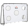 Easycomfort Porta da Calcio per Bambini e Adulti with Rete in PE, in Metallo e Oxford, white e black, 240x88x171.5cm