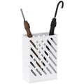 EasyComfort Portaombrelli di Design with Vaschetta Raccogli Gocce e 4 Ganci in Metallo, 28x14x41 cm, white