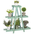 EasyComfort plantenrek 3 niveaus vurenhout lichtgroen