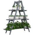 EasyComfort 3-laags plantenrek van vurenhout 100x36x112 cm