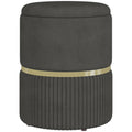 EasyComfort Pouf Contenitore 120 kg max per Soggiorno, Ingresso e Camera, in Poliestere, 36x36x44 cm, Grigio