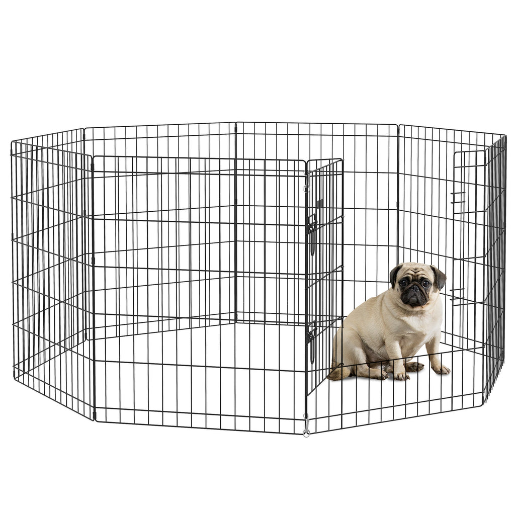 EasyComfort hondenren 8-delig, 76 x 61 cm, zwart