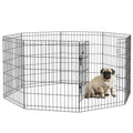 EasyComfort hondenren 8-delig, 76 x 61 cm, zwart