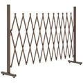 EasyComfort Recinzione per Giardino a Larghezza Regolabile, in Metallo e Alluminio, 300x31x103.5 cm, Marrone Scuro