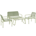 EasyComfort Salotto tuinlounge rattan 4-zits groen