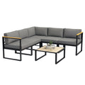 EasyComfort Loungeset 6-delig aluminium