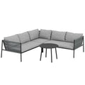 EasyComfort 4-delig rattan loungeset
