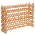 EasyComfort Scaffale Portabottiglie in Legno di Pino, Cantinetta with 6 Ripiani, Max 72 Bottiglie (100 kg), 114 x 28 x 80 cm