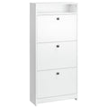 EasyComfort Scarpiera 3 Scompartimenti (18 Paia di Scarpe) e 1 Ripiano Portaoggetti white