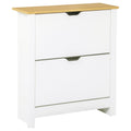 EasyComfort Scarpiera Moderna per 12 Paia Max with 2 Cassetti Regolabili e Rimovibili, in Legno, 72x26x80 cm, white