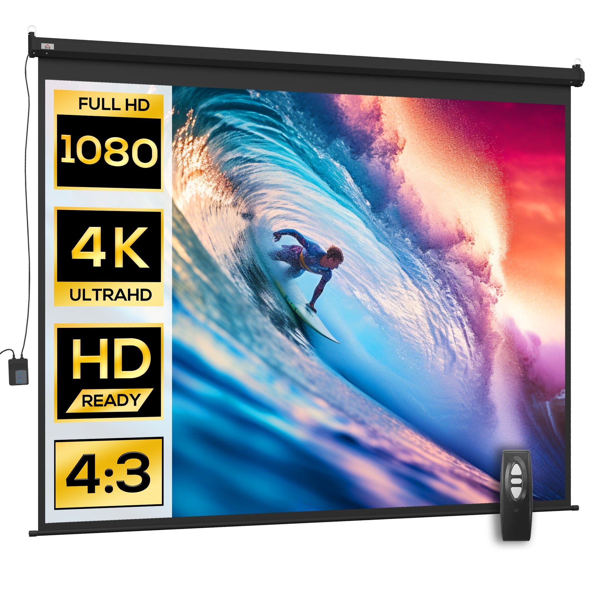 EasyComfort projectiescherm 120" motorisch