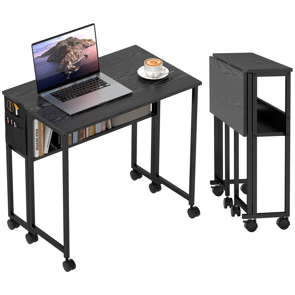EasyComfort opvouwbaar bureau 80x50 cm zwart