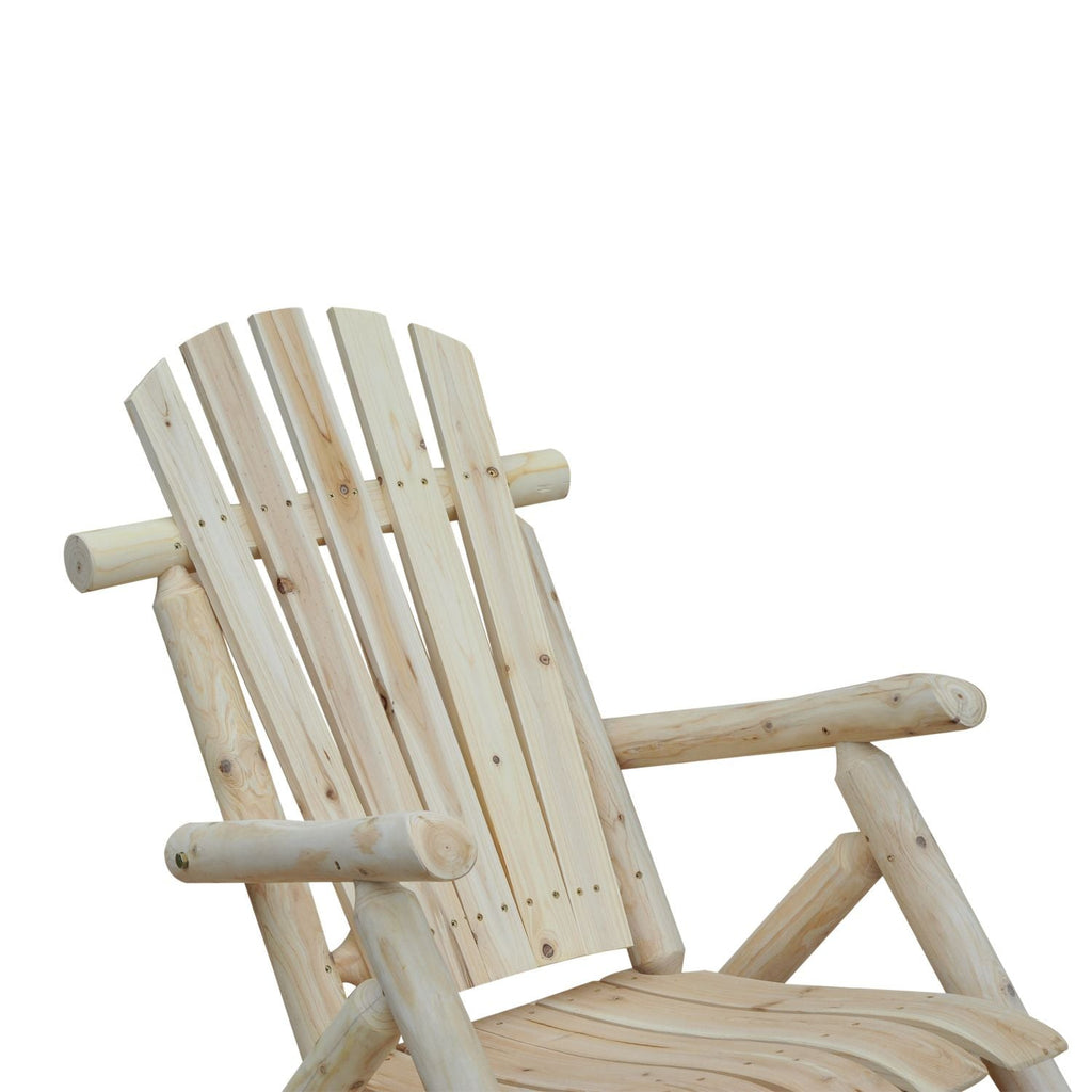 EASYCOMFORT Adirondack Style Garden Rocking Chair in Wood 66x96x98cm