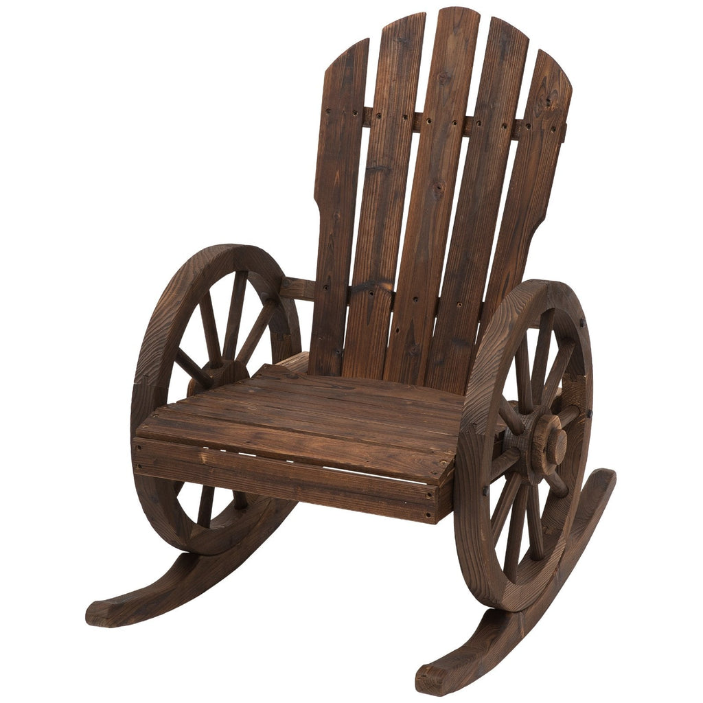 EASYCOMFORT Rustic Adirondack schommelstoel vurenhout