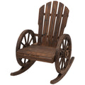 EASYCOMFORT Rustic Adirondack schommelstoel vurenhout