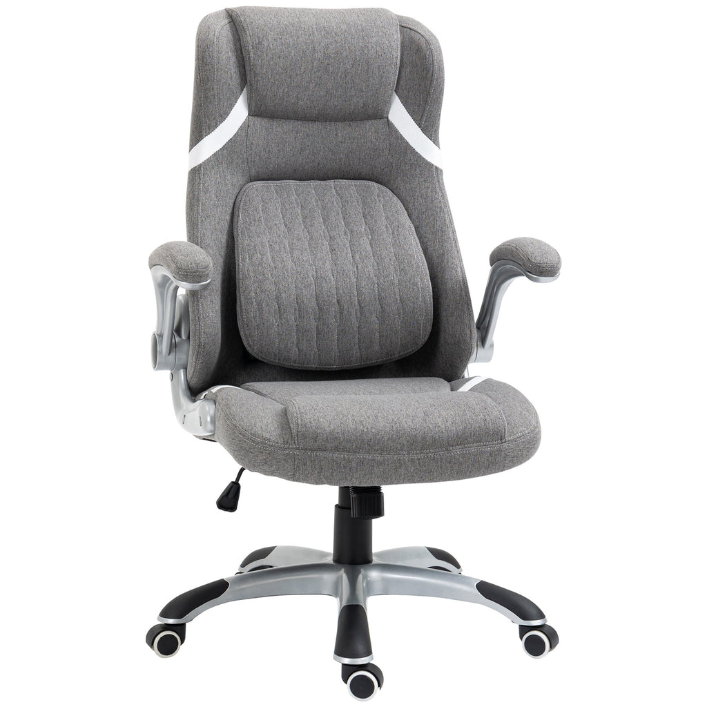 Easycomfort Sedia da Ufficio Reclinabile in Tessuto Traspirante e Acciaio with Altezza Regolabile, 68x76x109-117 cm
