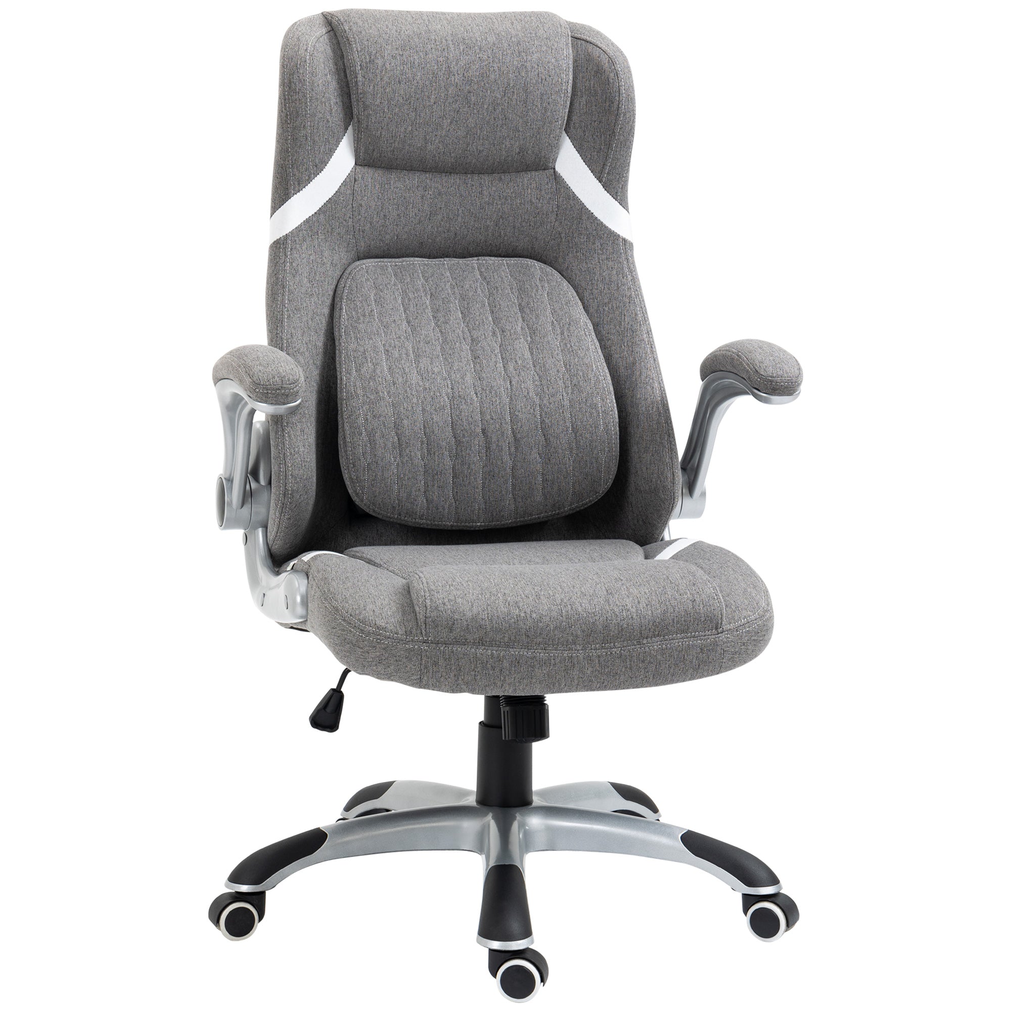 Easycomfort Sedia da Ufficio Reclinabile in Tessuto Traspirante e Acciaio with Altezza Regolabile, 68x76x109-117 cm