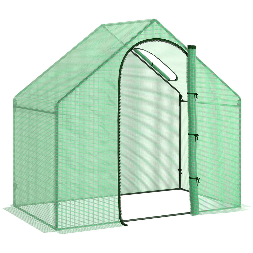 Easycomfort Serra da Giardino with Porta a Cerniera e Presa d'Aria, 4 Funi e Paletti Inclusi, 180x100x168 cm, Verde