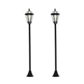 EasyComfort Set 2 zonne-tuinfakkels, 2 LED, Zwart