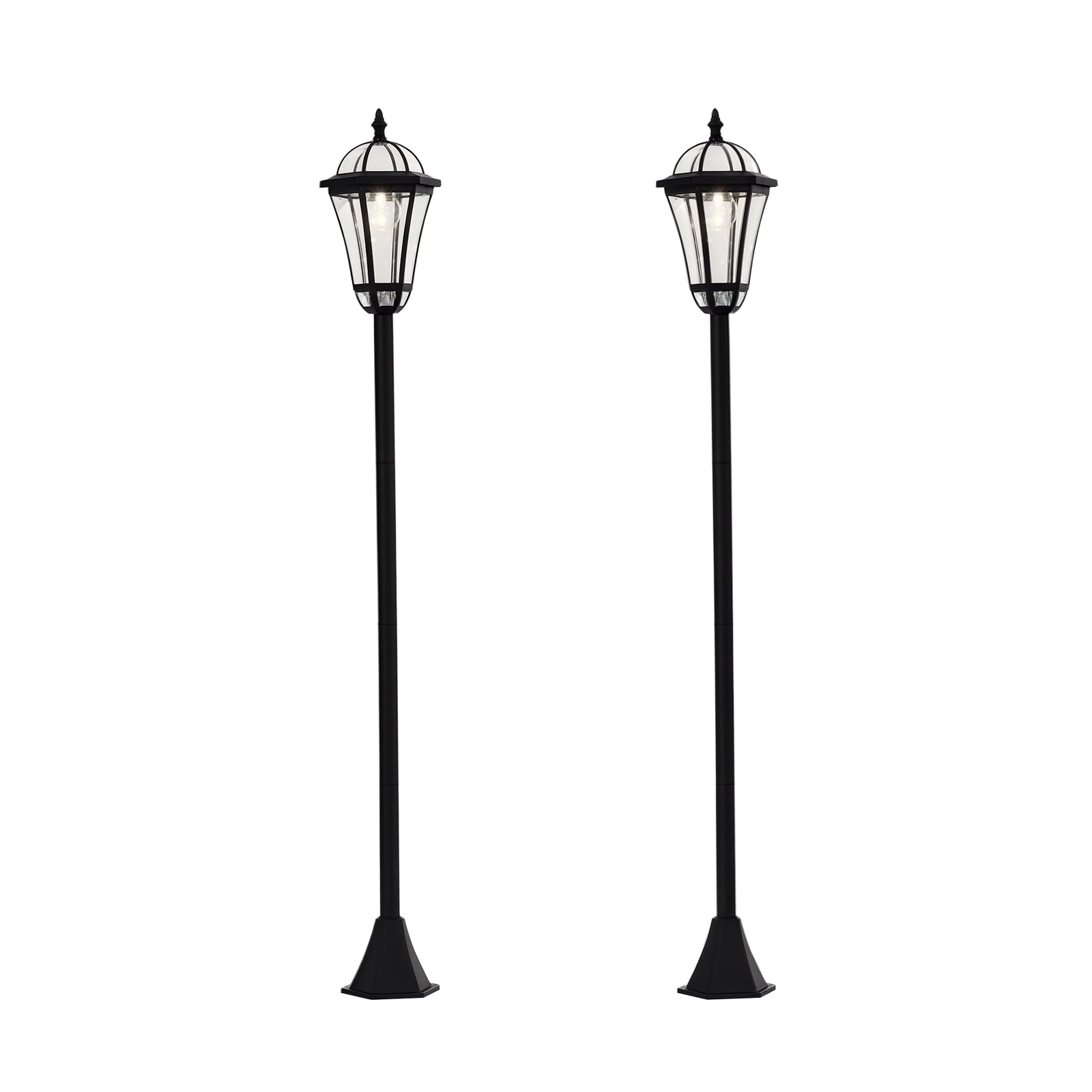 EasyComfort Set 2 zonne-tuinfakkels, 2 LED, Zwart