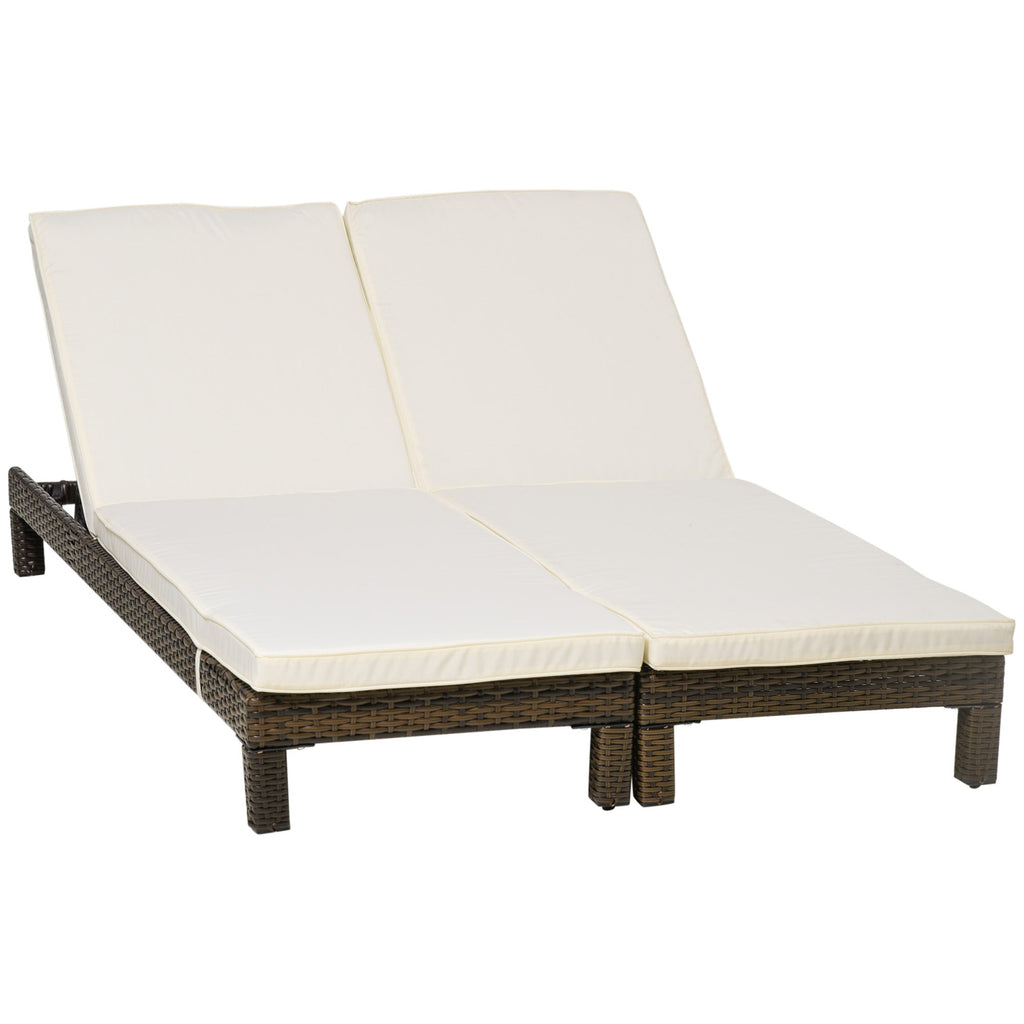 EasyComfort Set 2 ligbedden rattan PE