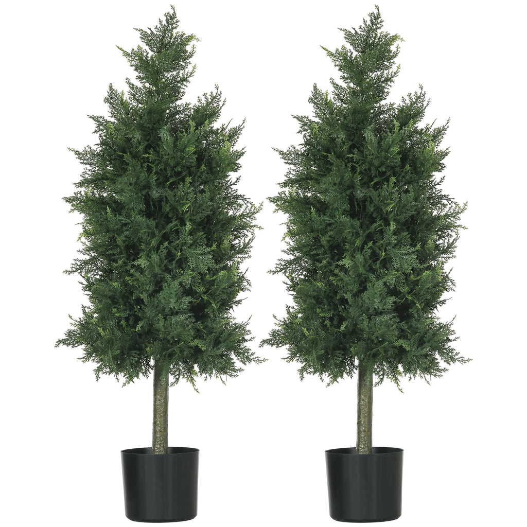 EasyComfort Set 2 kunstceders in pot 90 cm