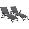 EASYCOMFORT Set van 2 inklapbare ligstoelen