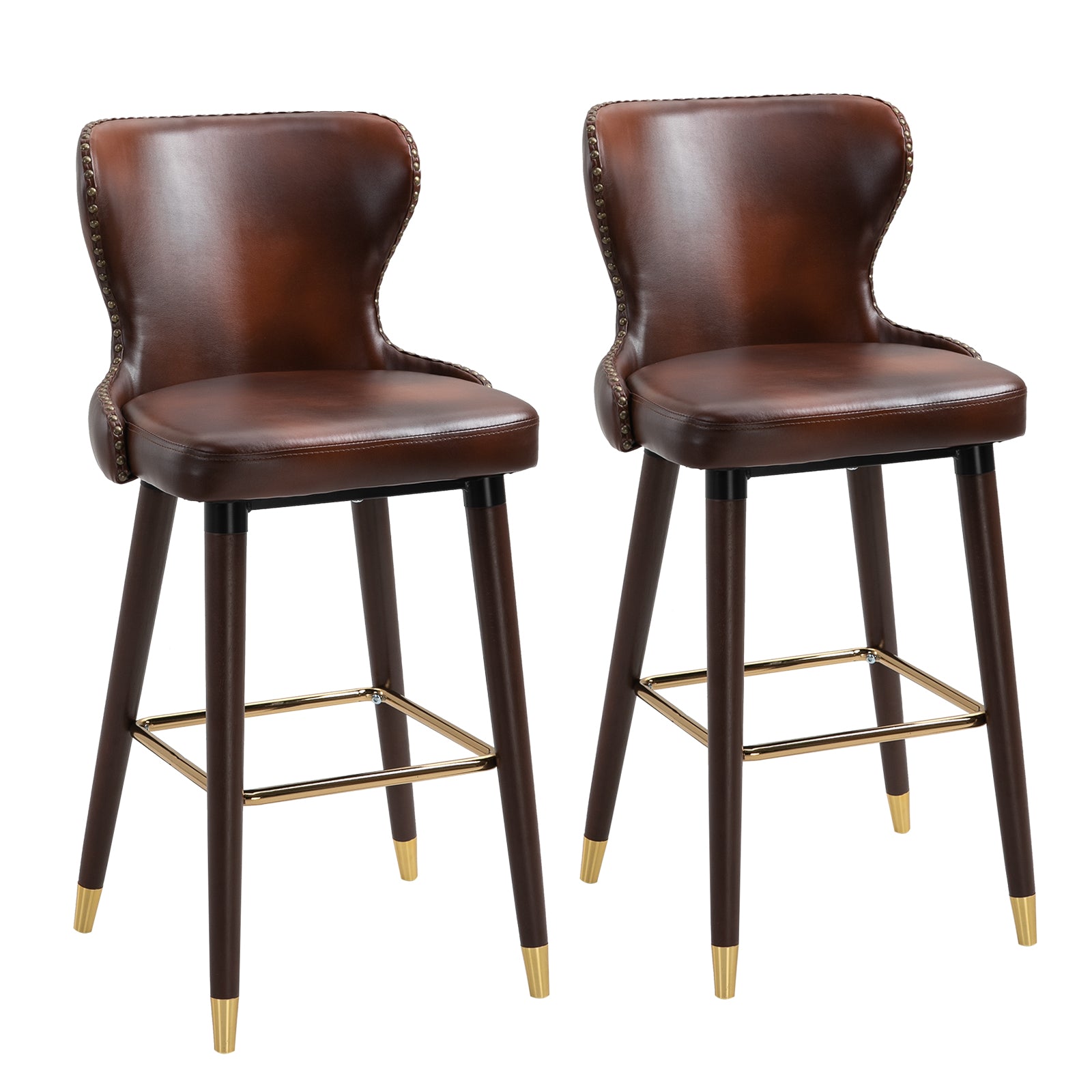EasyComfort Set 2 barkrukken industrieel met rugleuning