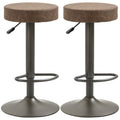 EasyComfort set van 2 barkrukken PU-leer bruin