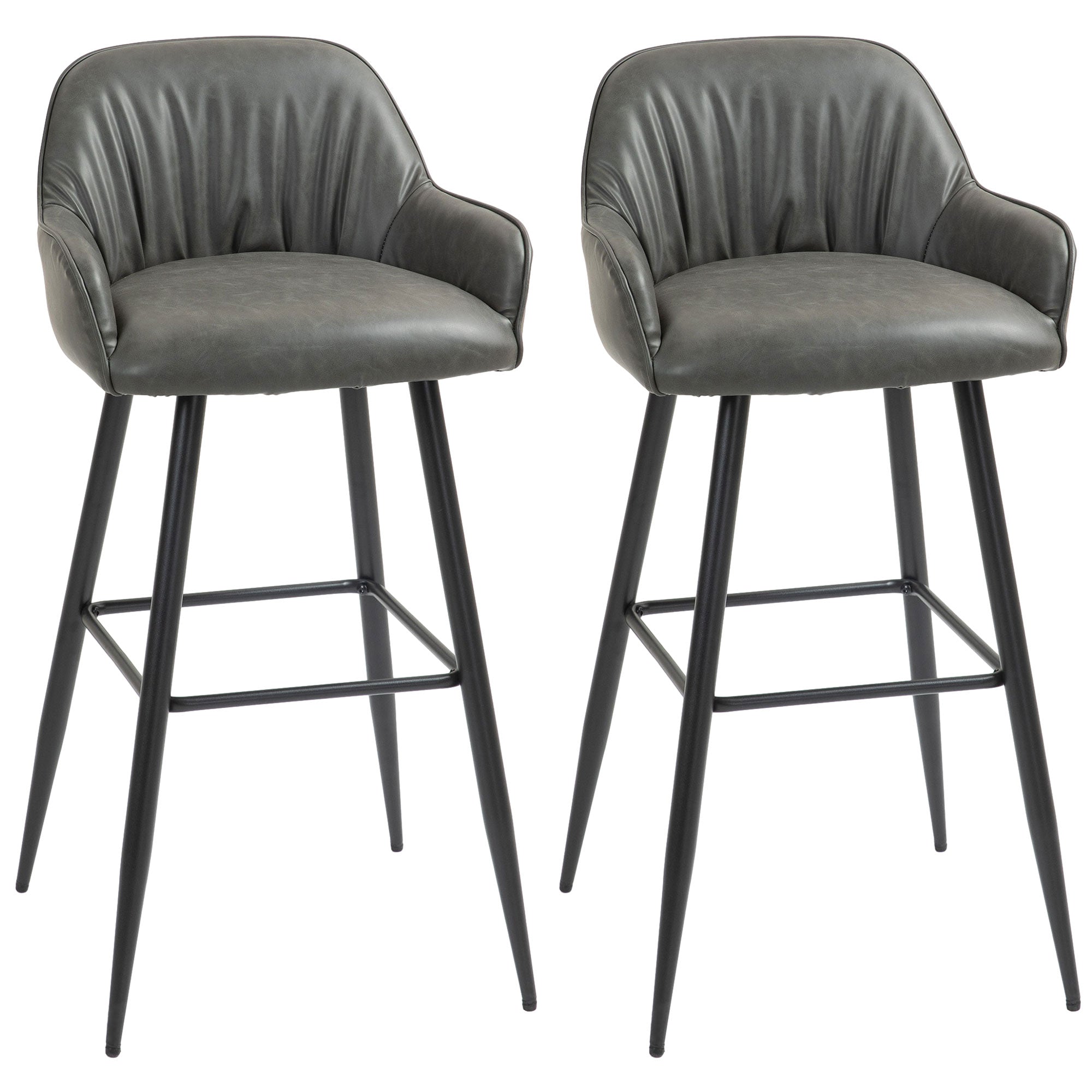 EasyComfort Set 2 barstoelen antraciet